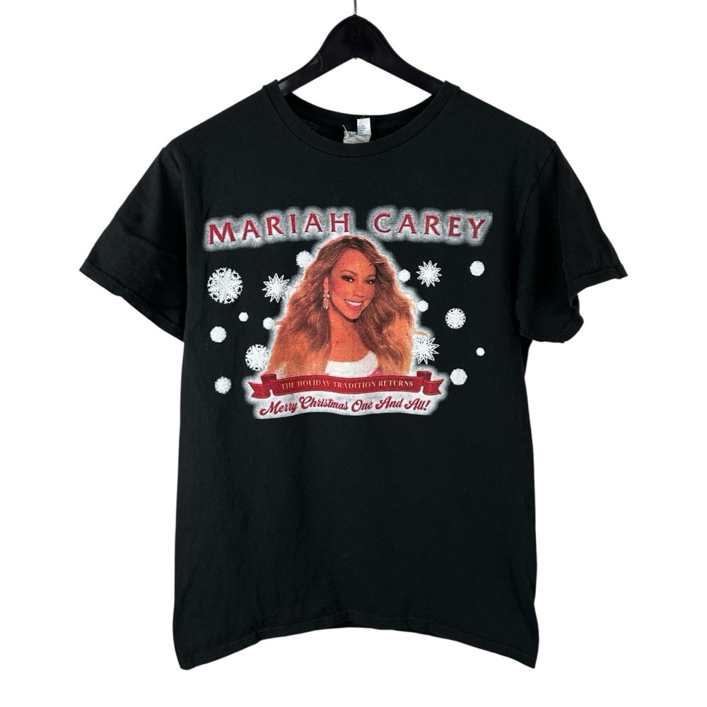 Mens Y2K Mariah Carey Once For All Christmas Music Tour Graphic Shirt Size M